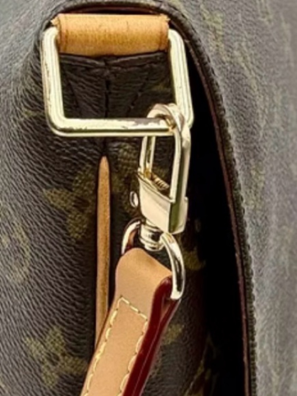 Louis Vuitton Brown Monogram Crossbody Bag with Gold Hardware - Picture 3 of 9